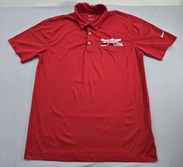 Nike Men's Red Dri-FIT Polo Shirt Size M Short Sleeve Button-Down
