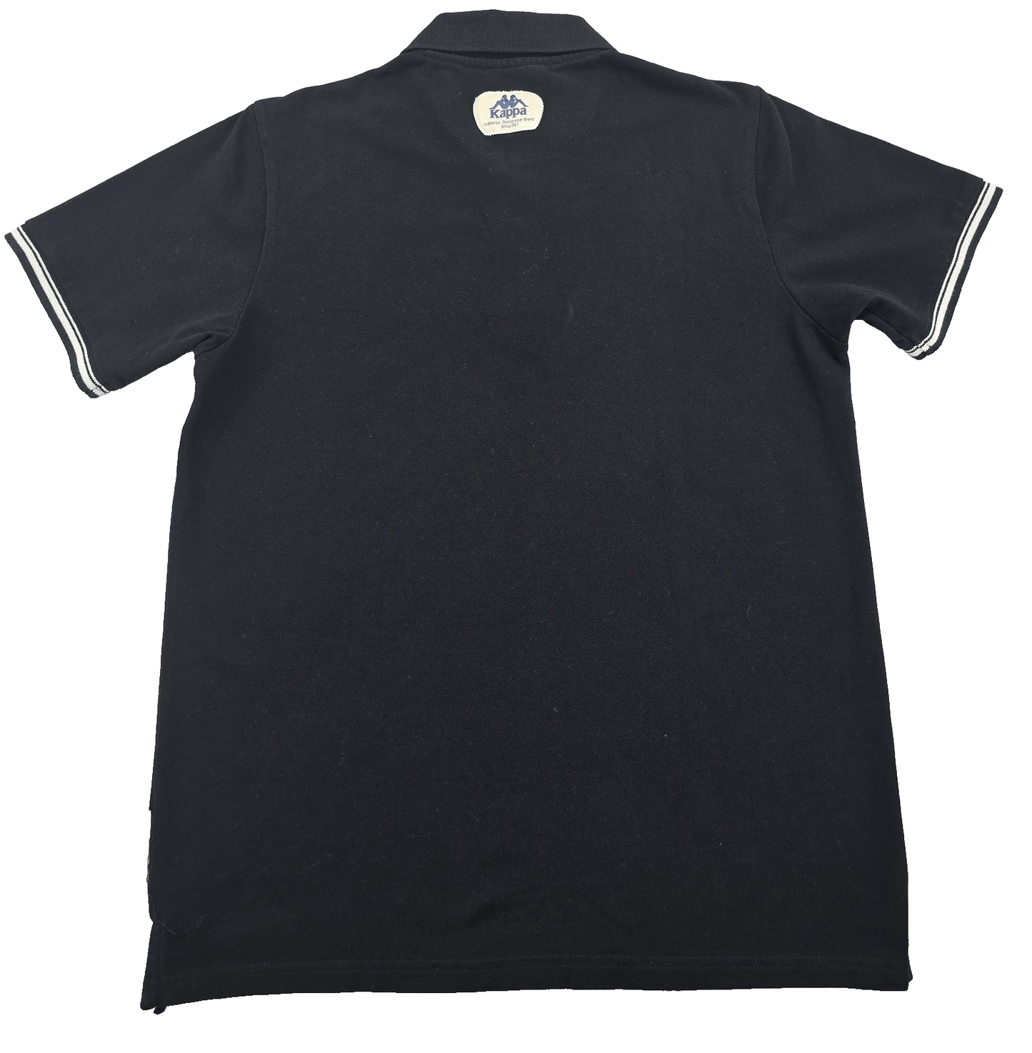 Kappa Black Cotton Polo Shirt Men's M Short Sleeve Embroidered Logo