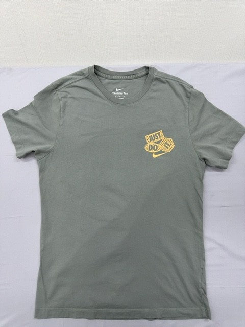 Nike The Nike Tee Men's M Grey Graphic Short Sleeve Cotton T-Shirt