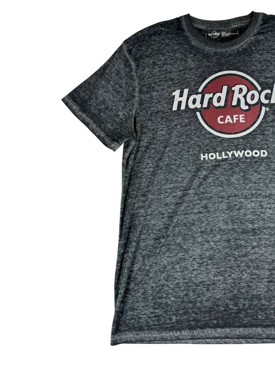 Hard Rock Cafe Hollywood T-Shirt Men's Size Large Gray Graphic Short Sleeve