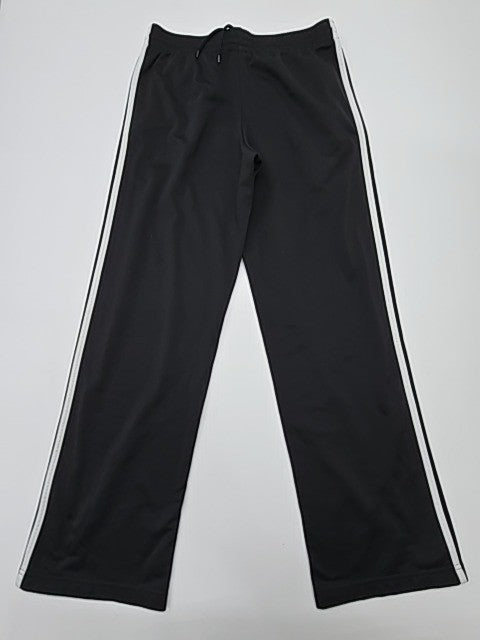 Adidas Unisex Kids Black Track Pants Drawstring Size S Straight Leg