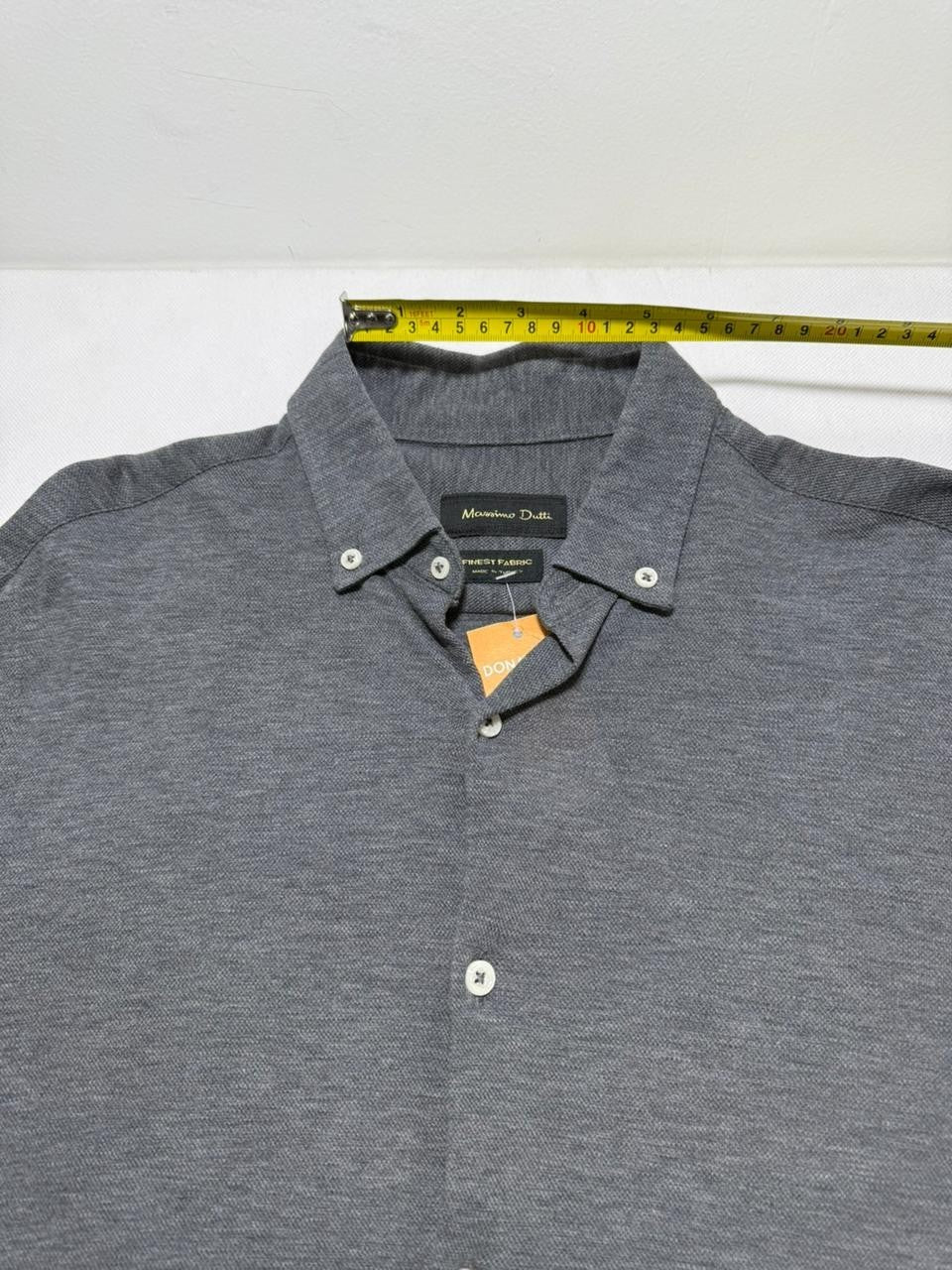 Mossimo Dutti Shirt - Large Gray Button Front Finest Fabric Preppy Casual Top