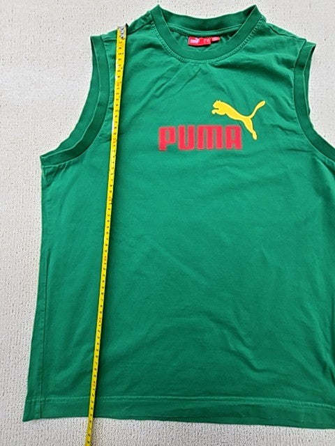 Puma Green L Sleeveless Training Tank Top Crew Neck Unisex L