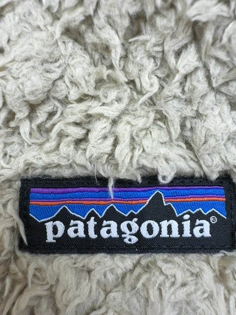 Patagonia Women's Beige Hooded Fleece Vest Reversible Regular Size