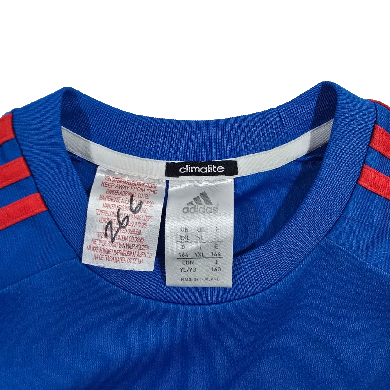 Adidas Climalite Men's Short Sleeve T-Shirt Jersey Blue