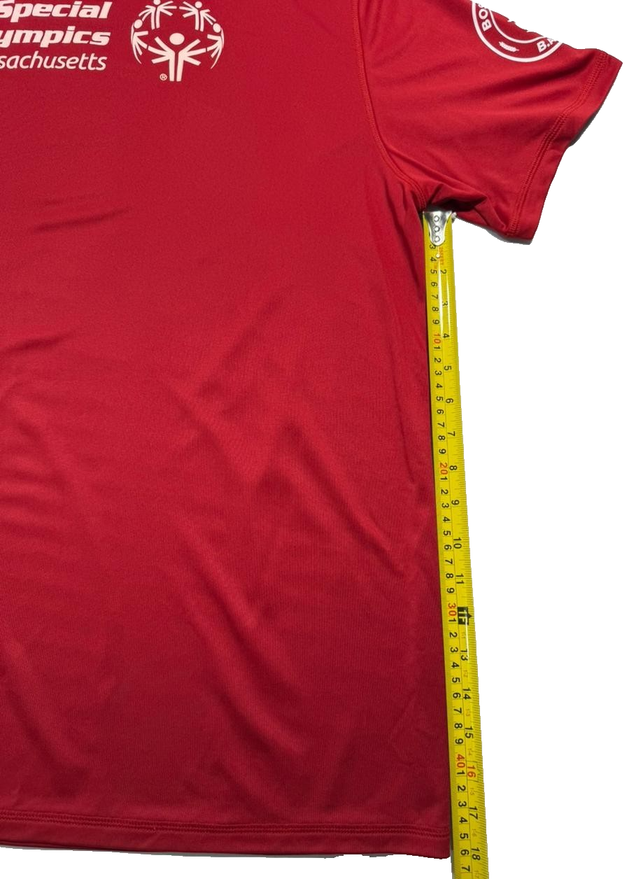 Adidas Run Boston 2025 Shirt Men's XL Red Special Olympics Xtra Mile Marathon 5K