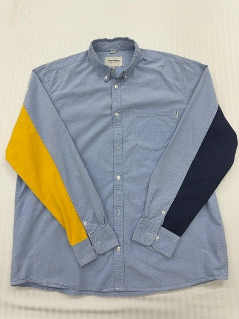 Carhartt Men's Light Blue Long Sleeve Button-Up Shirt XXL