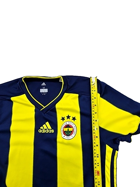 Adidas Men's Fenerbahce Yellow Navy Jersey M Climalite V-Neck