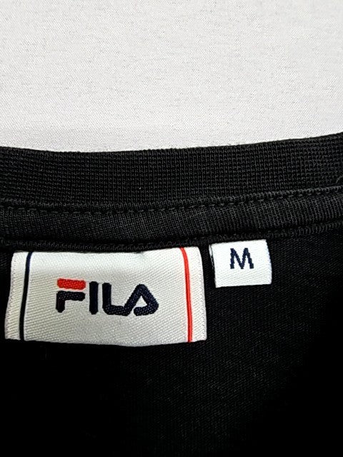 Fila Women's Black Splatter Print T-Shirt Size M FAM0410