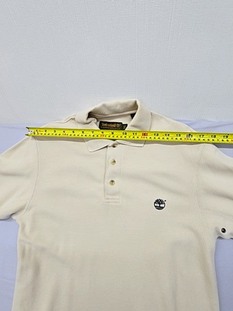 Timberland Men's Beige Weather Gear Polo Shirt XS Short Sleeve Cotton
