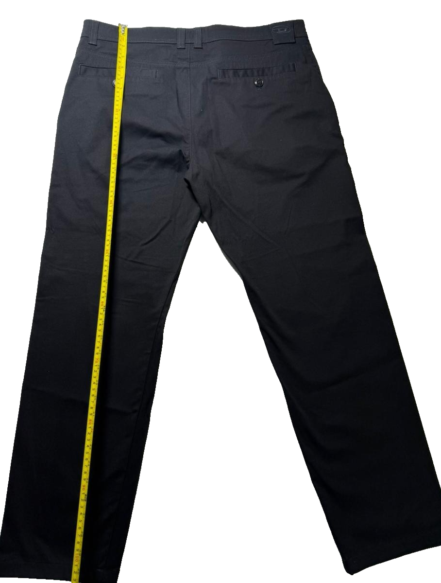 Diesel Black Cotton Blend Pants for Men - Modern Designer Casual Wear SIZE 54