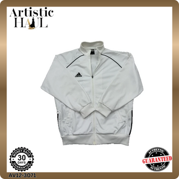 Adidas Men's White Track Jacket Size M Zipper Activewear