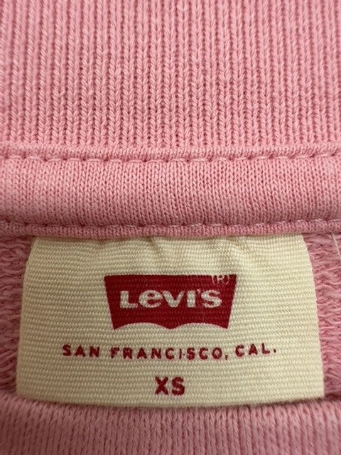 Levi's Pink Crewneck Fleece Sweatshirt XS Women Long Sleeve