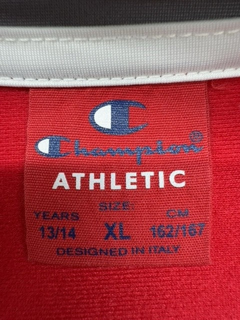 Champion Youth Red Athletic Zip-Up Jacket XL Polyester