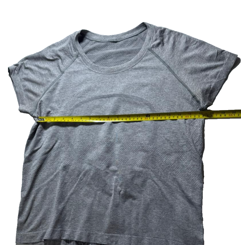Lululemon Women Gray Swiftly Short Sleeve Crew Seamless Shirt T-Shirt |M