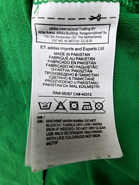 Adidas Men's Green Polo Jersey Short Sleeve Size M