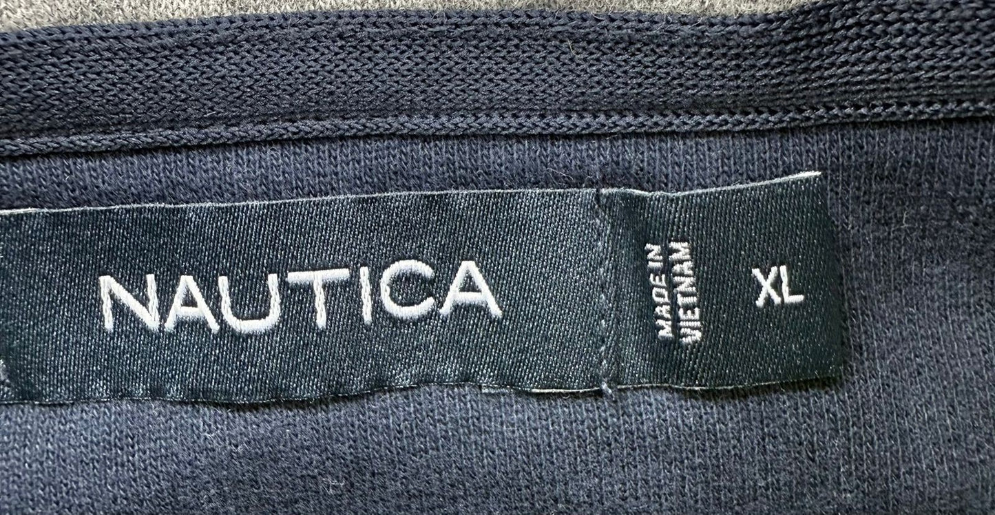 Nautica Men's Grey Half Zip Pullover Sweatshirt Size XL Made in Vietnam