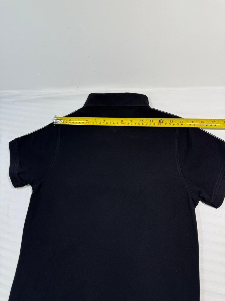 Tommy Hilfiger Regular Fit Signature Collar Polo Shirt In Black - Size S