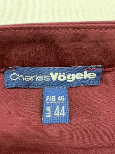 Charles Voegele Women's Burgundy Beaded Tank Top Size 46 EU
