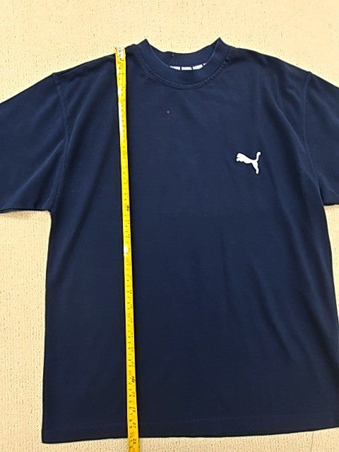 Puma Men's Navy M Short Sleeve Crew T-Shirt Poly/Cotton Regular
