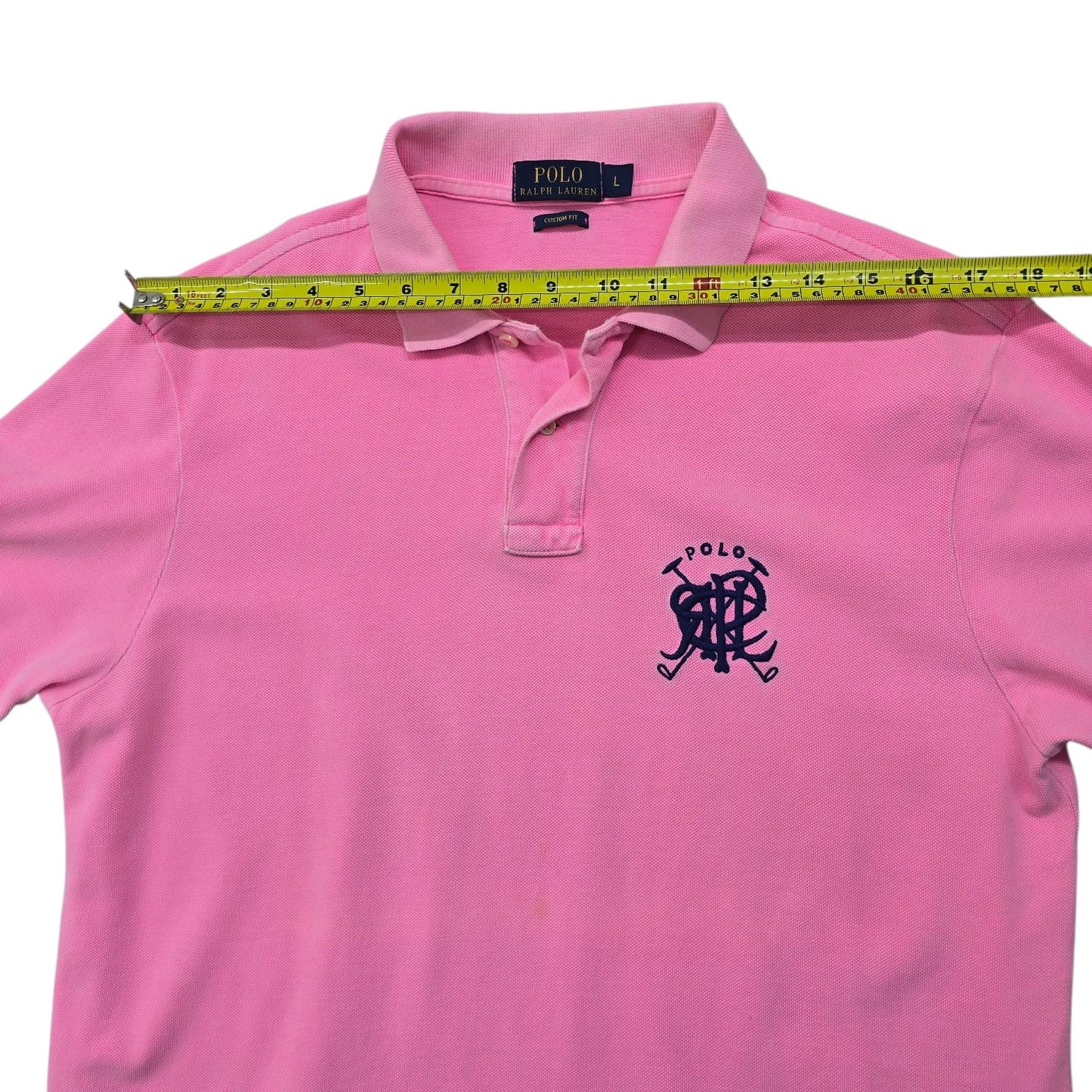 Polo Ralph Lauren Men's Pink Custom Fit Polo L