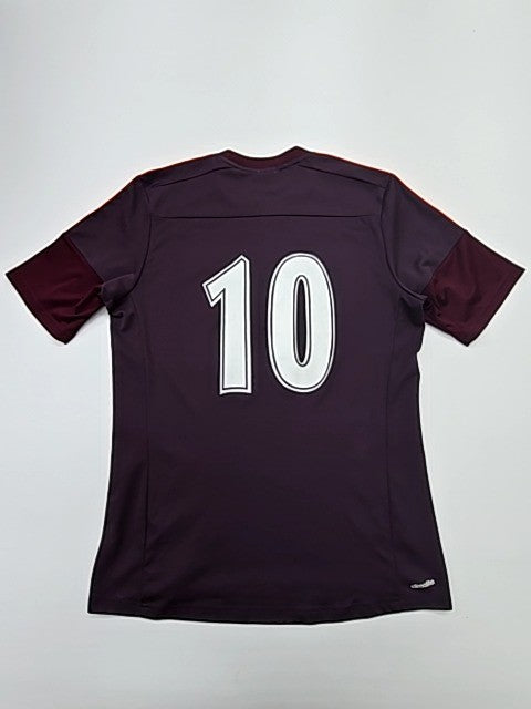 Adidas Women's Maroon Athletic Jersey Crew Neck Short Sleeve M