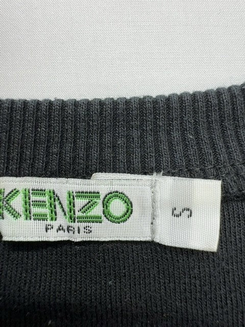 KENZO Boys Black Tiger Graphic Pullover Hoodie Sweatshirt L Regular