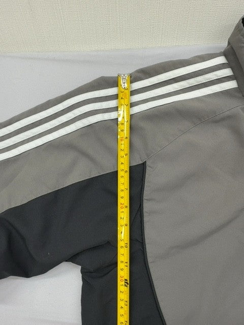 Adidas Men's Grey Track Jacket XL Full Zip Polyester