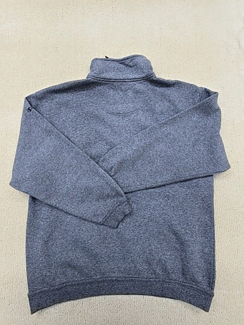 Champion Grey Half-Zip Hoodie Men's S Fleece Mock Neck Regular Fit