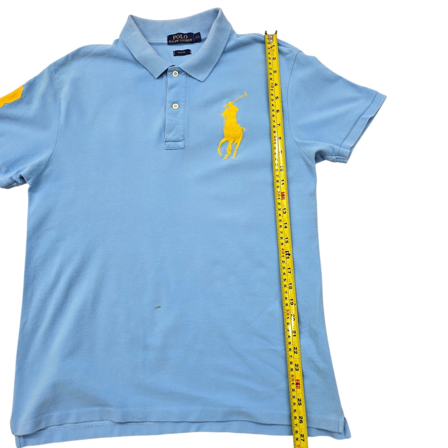 Polo Ralph Lauren Women's Light Blue Slim Fit Polo Size L
