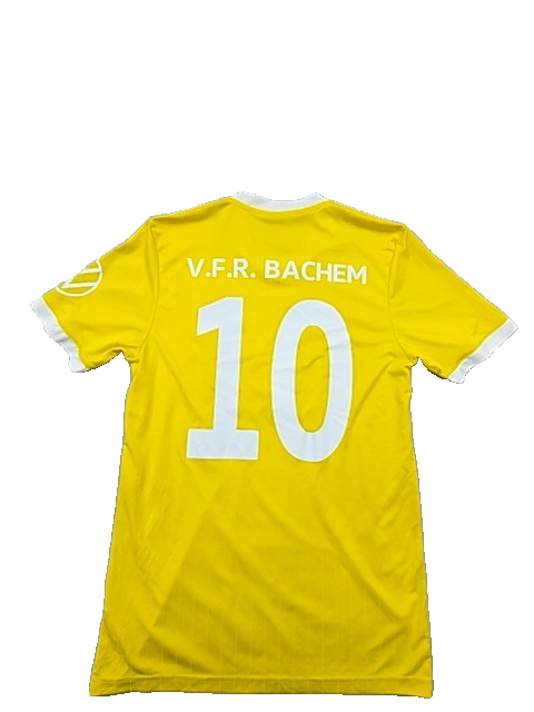 Adidas Men's Yellow Soccer Jersey V.F.R. Bachem Size S V-Neck