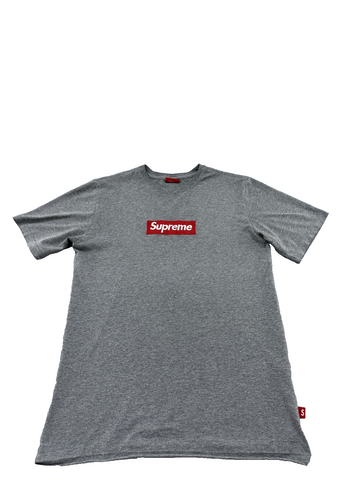 Supreme Box Logo Grey T-Shirt S SS14 Italy Cotton