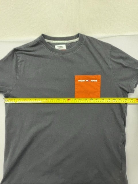 Tommy Jeans Black XXL Short Sleeve Pocket T-Shirt Cotton Crewneck