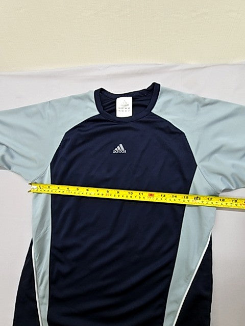 Adidas Men's Navy Light Grey Short Sleeve Crew Neck T-Shirt Regular