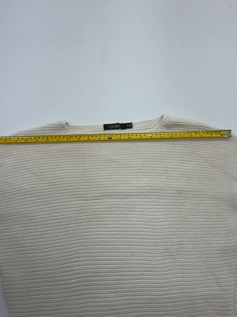 Lauren Ralph Lauren Women's Ivory V-Neck Knit Sweater Size XL Regular