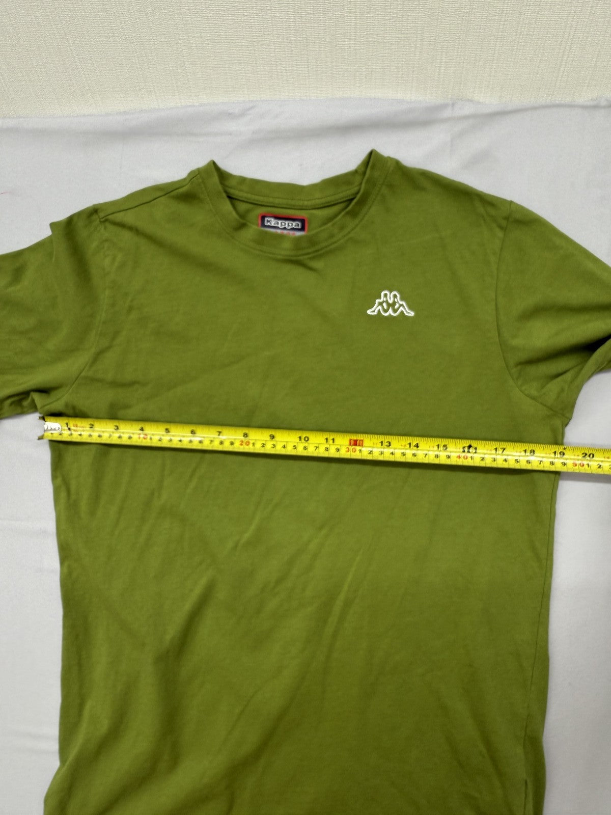 Kappa Men's Green Solid Short Sleeve Crew Cotton T-Shirt L