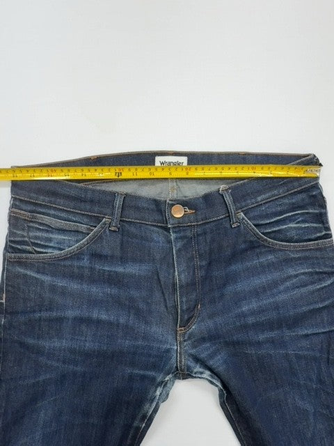 Bryson Men's Dark Blue Jeans 36x32 Zip Fly Orange Stitching