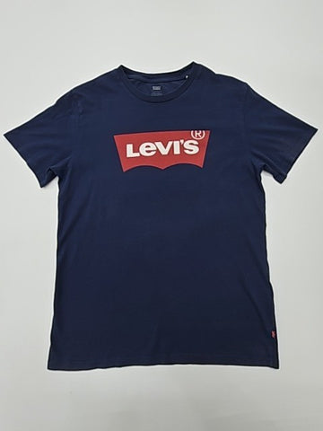 Levi's Men's Navy Logo T-Shirt Size M Regular Crew Neck