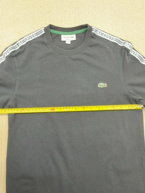 Lacoste Men's Navy Cotton Short Sleeve T-Shirt S Regular Fit Croc Embroidered