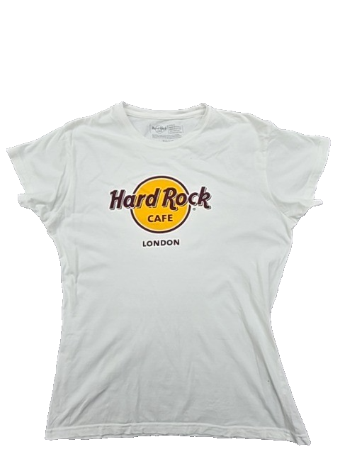 Hard Rock Cafe Unisex White T-Shirt – Size XL, Short Sleeve, Crew Neck – Ref BFFAD