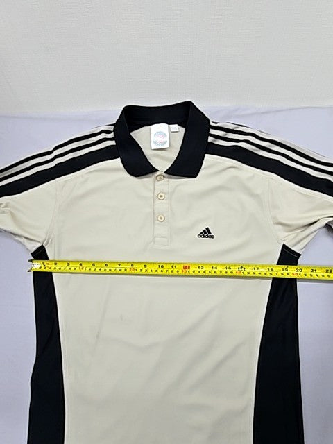 Adidas Roland Garros Polo Shirt Men's L White/Black Short Sleeve