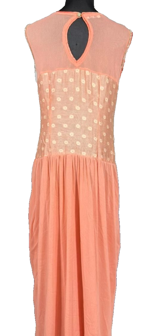 Ark Women Metallic Dot Maxi Dress Blossom Pink | S