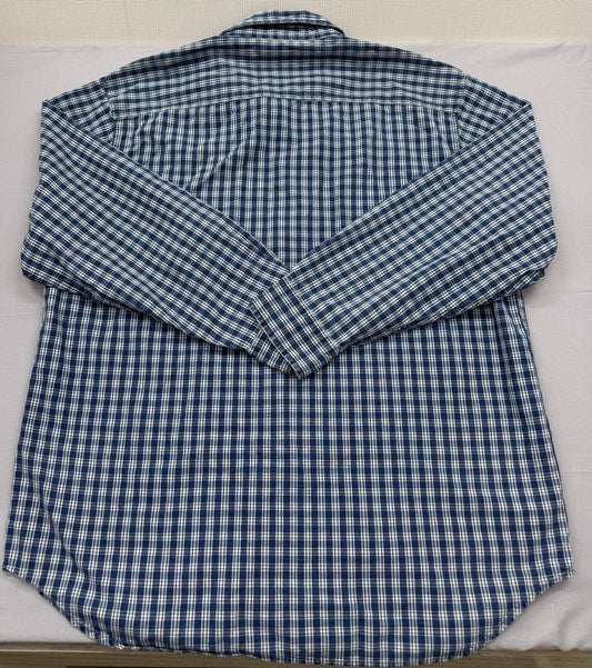 Gap Men's Blue White Plaid Oxford Button-Down Shirt XL Cotton