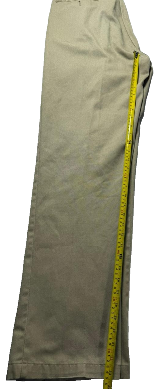 Dickies Men's Tan Work Pants - Durable Cotton Twill, Relaxed Fit, Size 32
