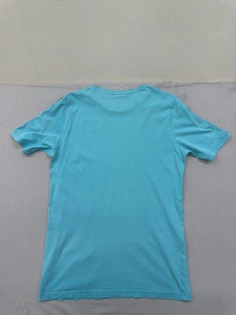 Fila Turquoise Logo T-Shirt 15-16Y Short Sleeve Contrast Bands NWT