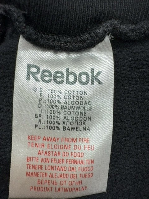 Reebok Boys Black Sweatpants Size 14 Elastic Waist Fleece Pull-On Regular