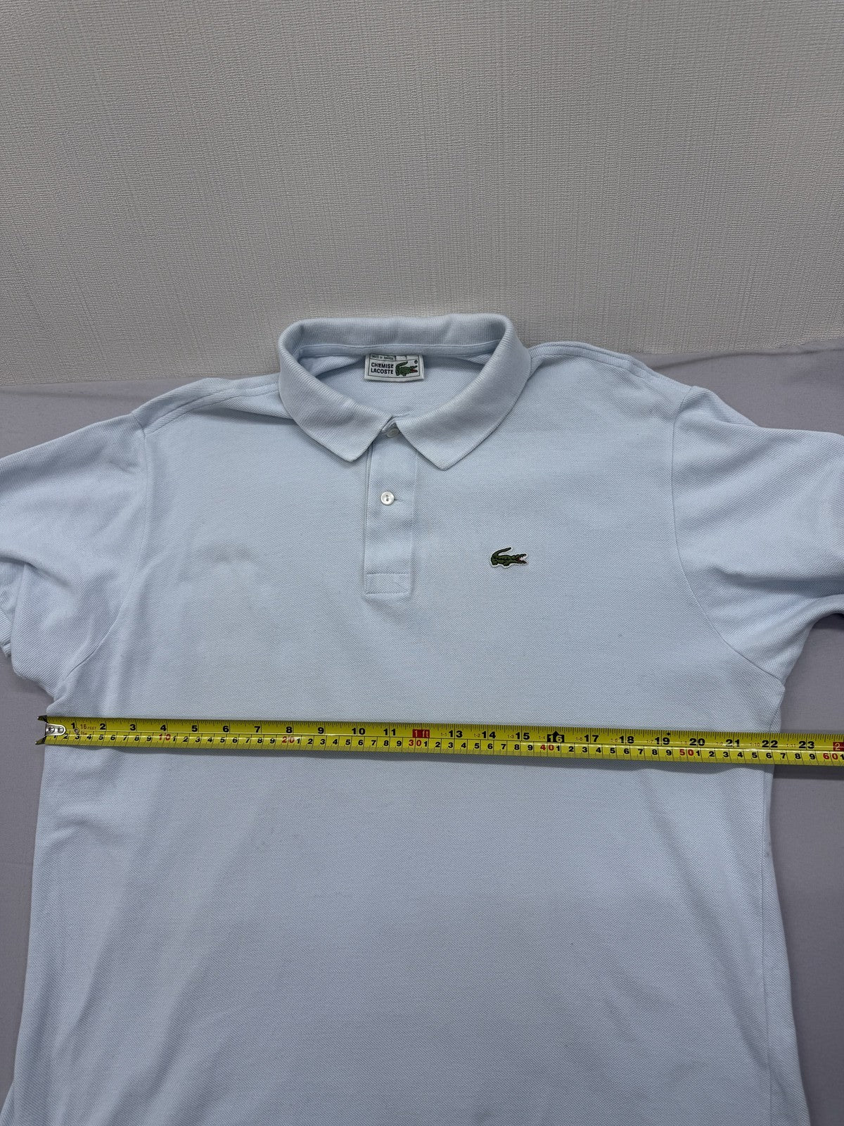 Lacoste Vintage White Cotton Short Sleeve Polo Shirt France Unisex