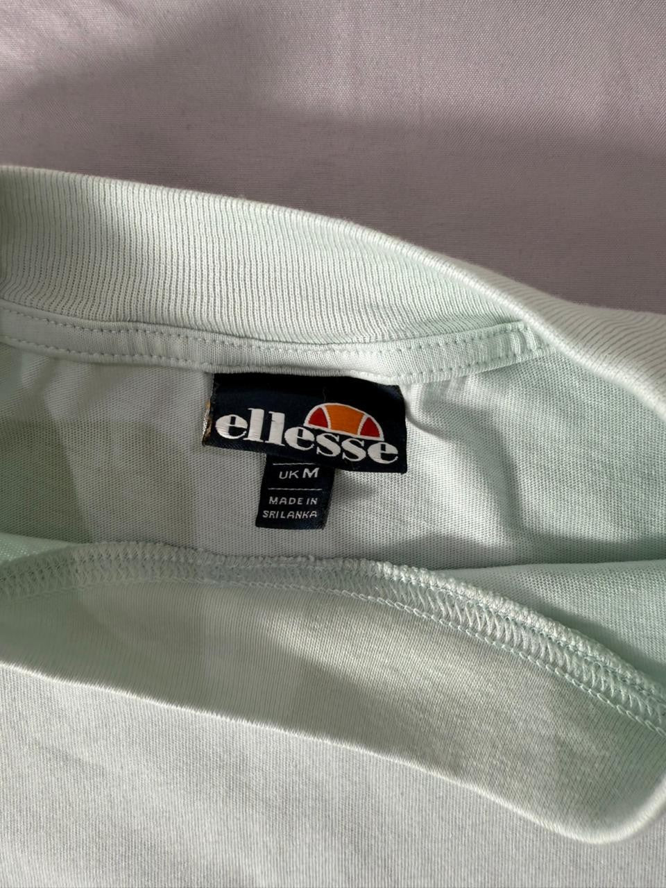 Ellesse Men's Graphic T-Shirt Light Blue Short Sleeve Logo Tee UK M