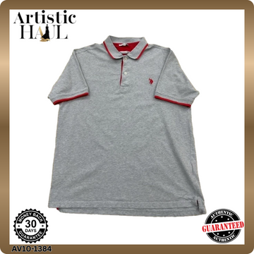 U.S. Polo Assn. Men's XL Grey Short Sleeve Polo Shirt Cotton Blend