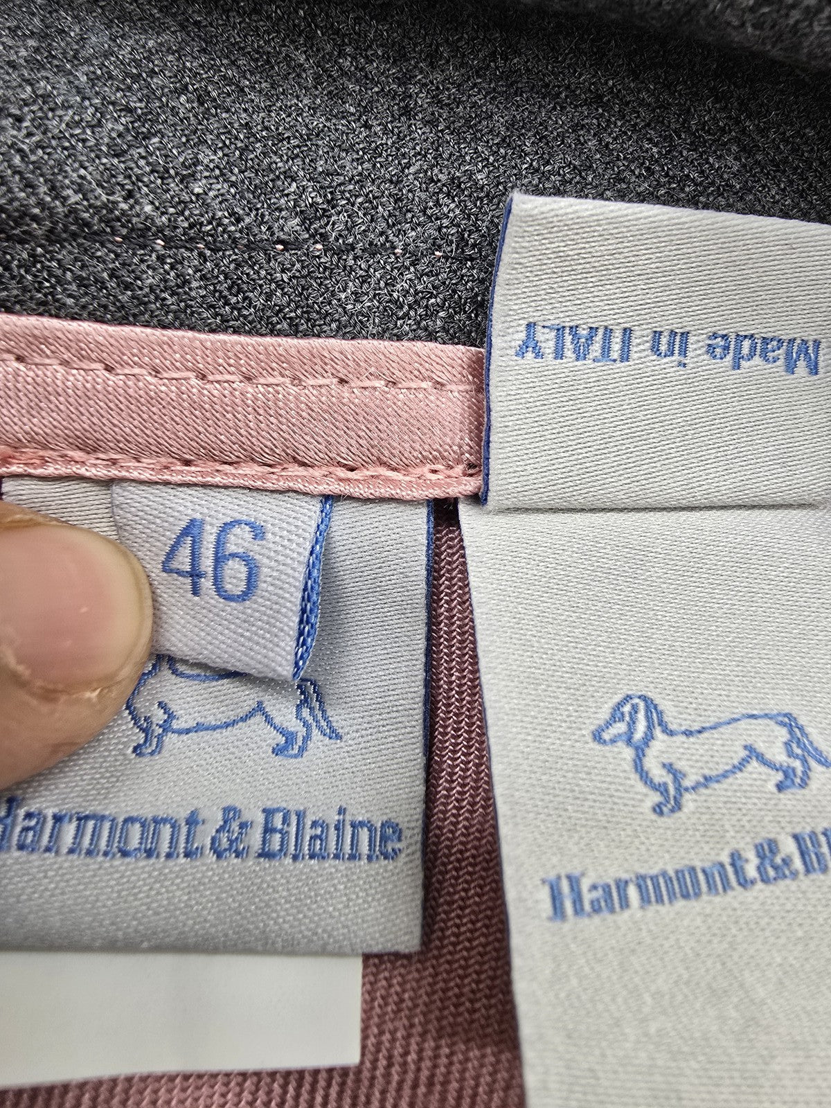 Harmont & Blaine Women's Jogger Pants Size 46 Antique Pink Dachshund EUC